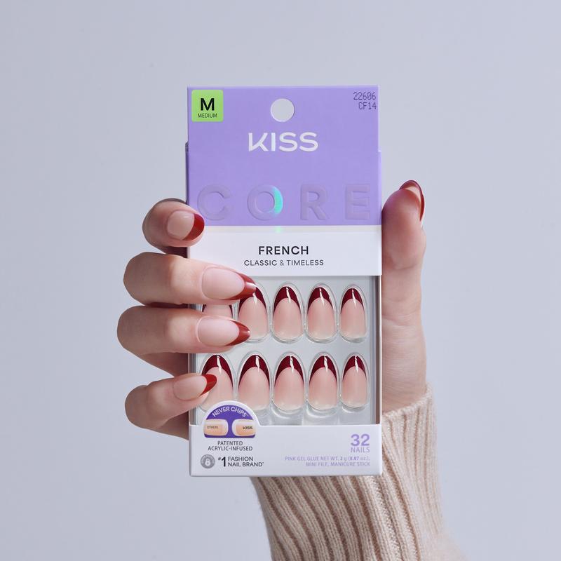 KISS CORE French Press On Glue Nails – Cheerful