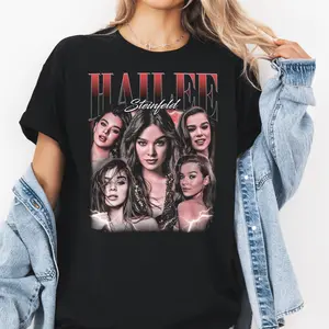 Hailee Steinfeld Vintage Bootleg T-Shirt - Retro Actor fan graphic tee,Sinners Vintage Tees, Hailee Steinfeld Tribute Shirt movie fan gift, Graphic Print T-Shirt