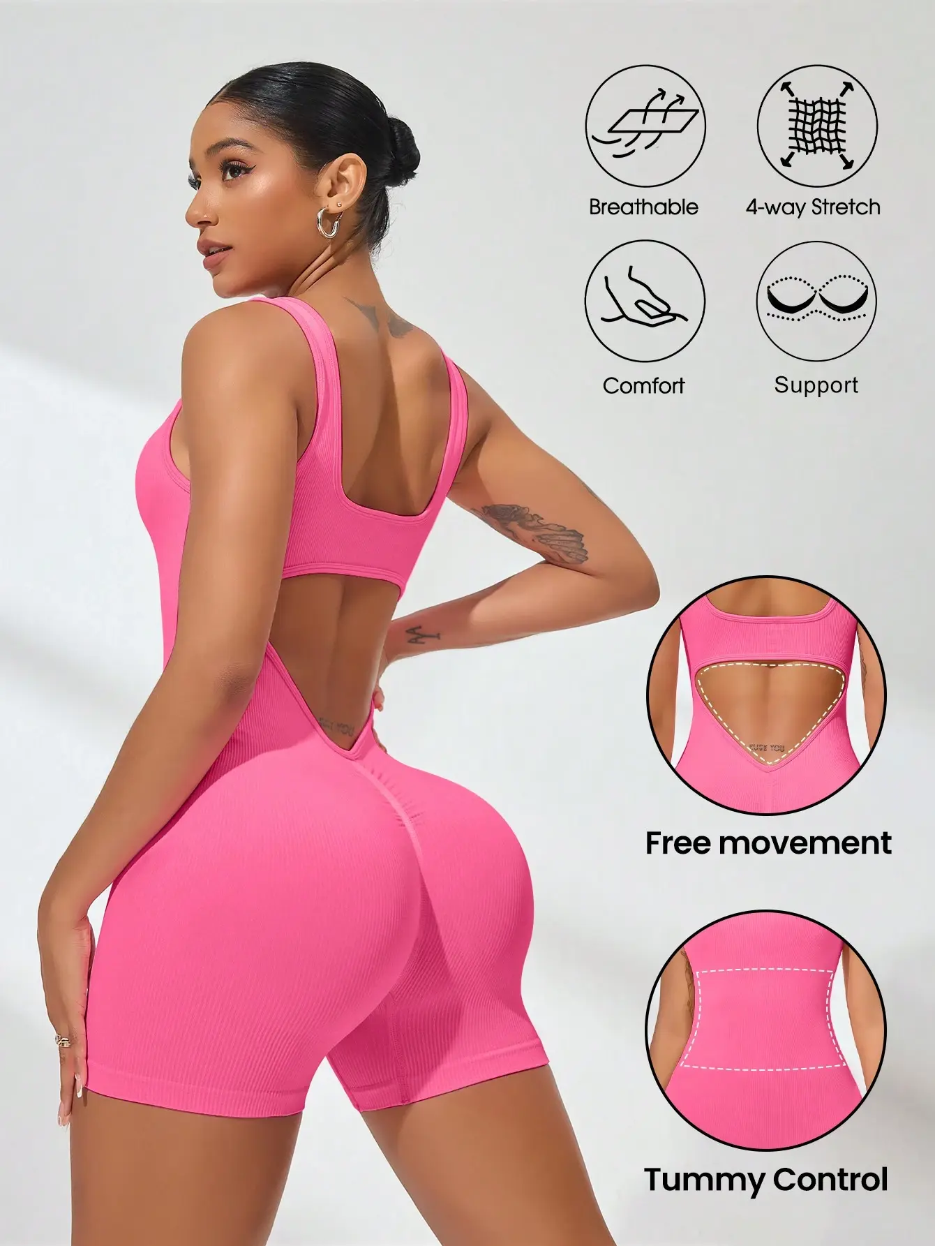 NCP x VARSIVA Women's Slim Fit Jumpsuit Dance Yoga Workout Fashion Activewear One Piece Bodycon Gym Outfit