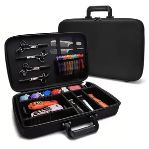 Barber Carrying Case,Barber Case, Stylist Tool Box Professional Salon Hair Cutting Grooming Kit Storage Organizer for Clippers, Scissors, Barber Supplies(Large)