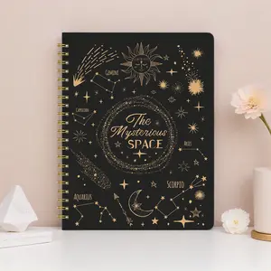 Joyko 2026 A4 Coil Notebook, Elegant Gold Wave Design, Time Planner for Organized Life Management, Ideal for Detailed Planning & Record Keeping