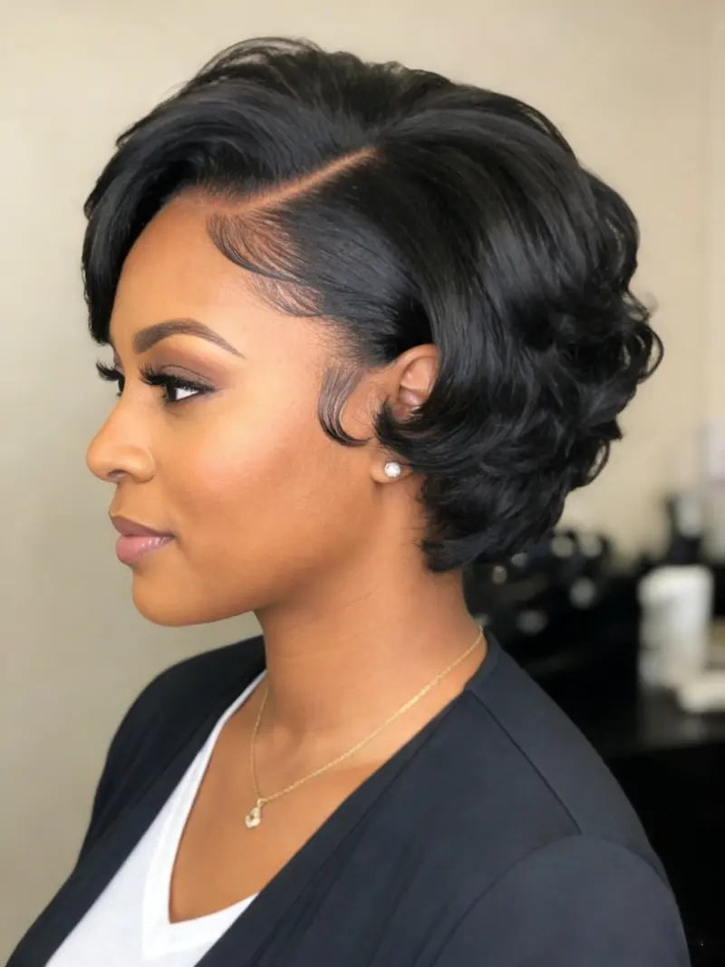 13x4 Lace Front Wigs Human Hair Pixie Cut Wig, Pre Plucked 8 Inch Short Body Wave Bob for Women, Glueless Curly Wig, Curly Short Wigs for Stylish Looks