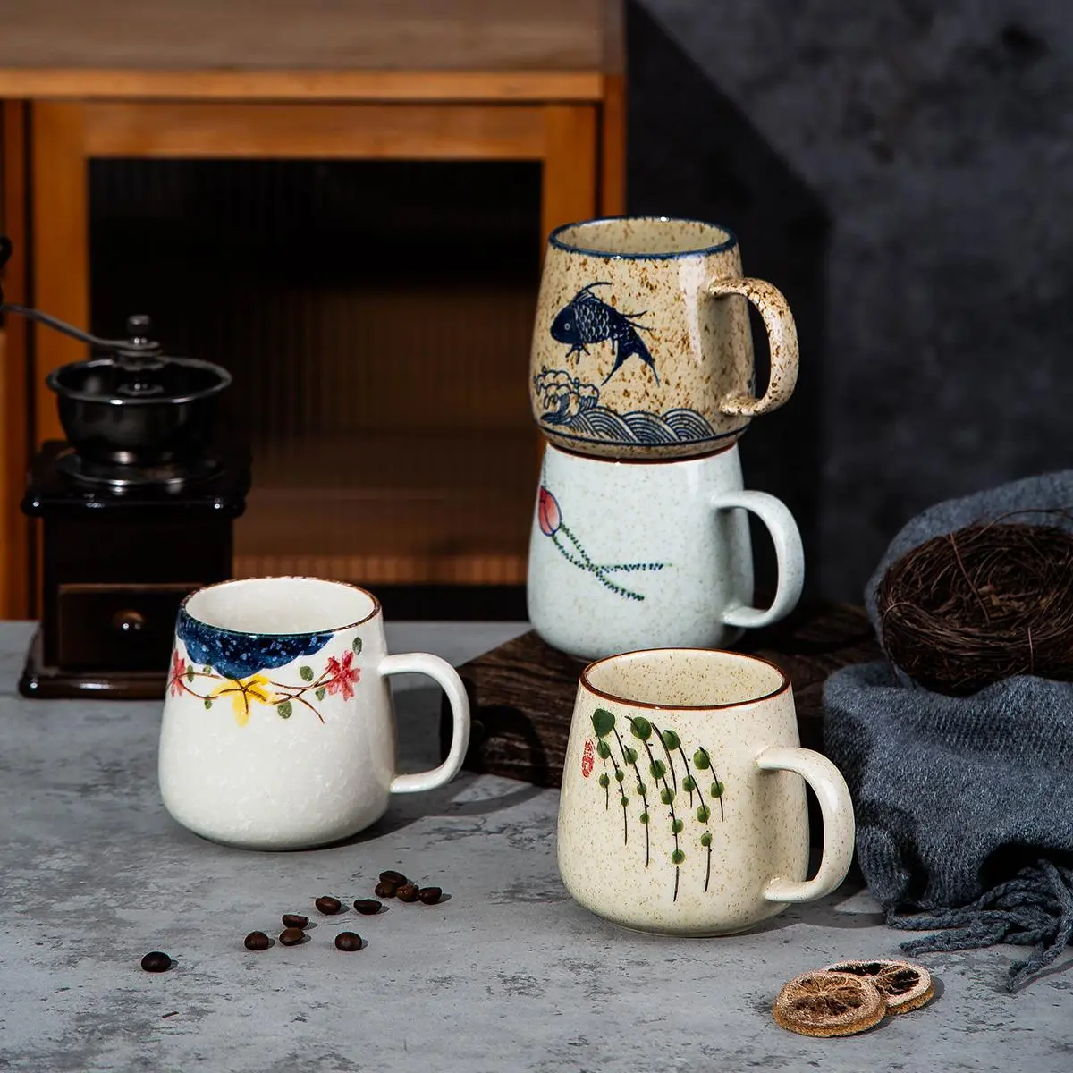 Ceramic Coffee Mug, Japanese Style Afternoon Tea Cup, Stylish Water Cup for  Home and Office Use, Drinkware, Ceramic Beverage Cup, Coffee Cups Gift -  TikTok Shop