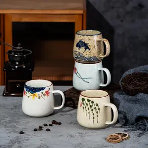 Ceramic Coffee Mug, Japanese Style Afternoon Tea Cup, Stylish Water Cup for Home and Office Use, Drinkware, Coffee Cups Gift