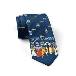Noble Gases Necktie Funny Neckties for Men Science Teacher Tie Mens Novelty Neckties Funny Ties