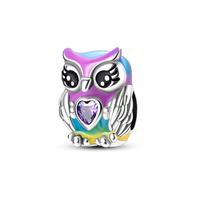 Cute girl owl holding head beads