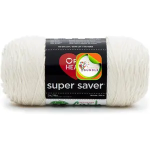 Acrylic Yarn Aran – Red Heart Super Saver, Medium #4, 7oz/198g Skein, 364 Yards for Knitting & Crochet