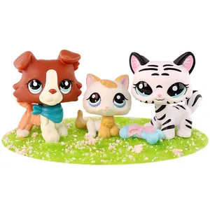 3-5 PC Bobble Head Mini Pet Figures Set - Cute Cat & Dog Collectible Toys with Accessories, Kids & Collectors, Ages 4+
