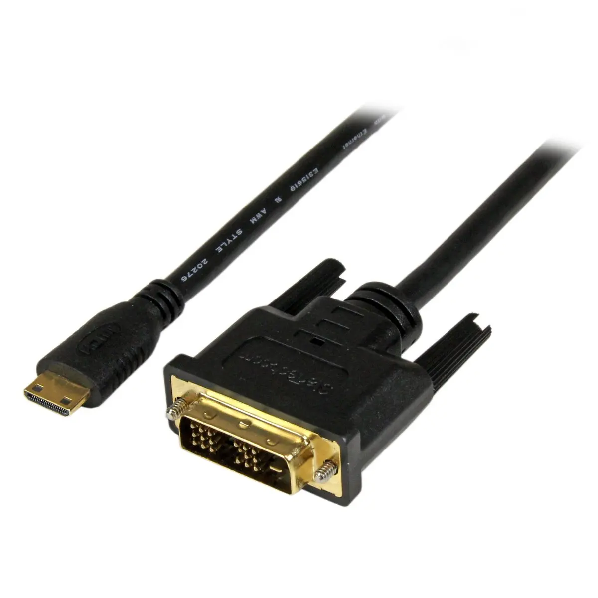 StarTech 2m Mini HDMI Male to DVI-D Male Durable Connector Cable, 30 AWG, Audio & Video Accessories for Mobile & Electronic Devices