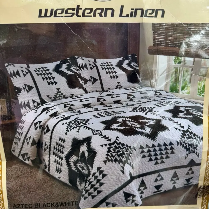Three-piece denim quilt