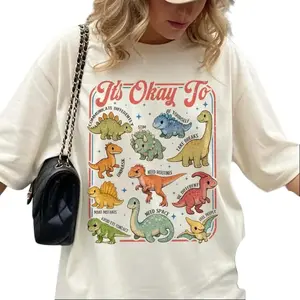 2026 Comfort Colors Dinosaur Autism Acceptance T-Shirt, Neurodiversity Pride Tee