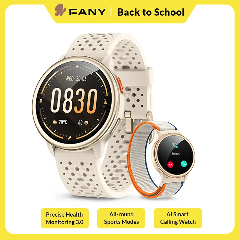 FANY AR-02 AI Smart Watch for Women/Men, Answer/Make Call, 1.27" AMOLED Ultra-HD Screen Smartwatch for iPhone & Android, 3ATM Waterproof Fitness Tracker with Heart Rate/Sleep/SpO2 Monitor, 120+ Sport Modes, 2 Bands2026  notification reminder