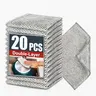 20pcs Stainless Double-Layer Steel Wire Cleaning Cloths - Non-Scratch Heavy-Duty Reinforced Stitch Scrub Pads, Household Cleaning Sponges, Absorbent Fast-Dry Fabric Scrubber Cleaning Supplies for Kitchen Multi-Surfaces with Rinse-Only Refresh