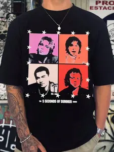 5 Seconds Of Summer 5SOS Everyone's A Star Tour Vintage T-shirt, Vintage Rock Band Tee, Music Tee, Gift For Fan