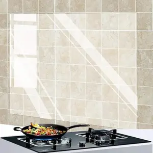 Transparent Kitchen Contact Paper, Adhesive Oil and Water Resistant Wall Protection Film, Removable Covering for Cabinets and Walls