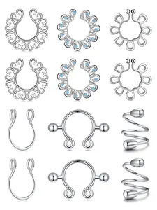Fashionable Fake Nipple Ring, Stainless Steel Fake Nipple No Piercing Jewelry for Women & Men, Trendy All-match & Exquisite Jewelry for Birthday Gift, Fashion Body Jewelry