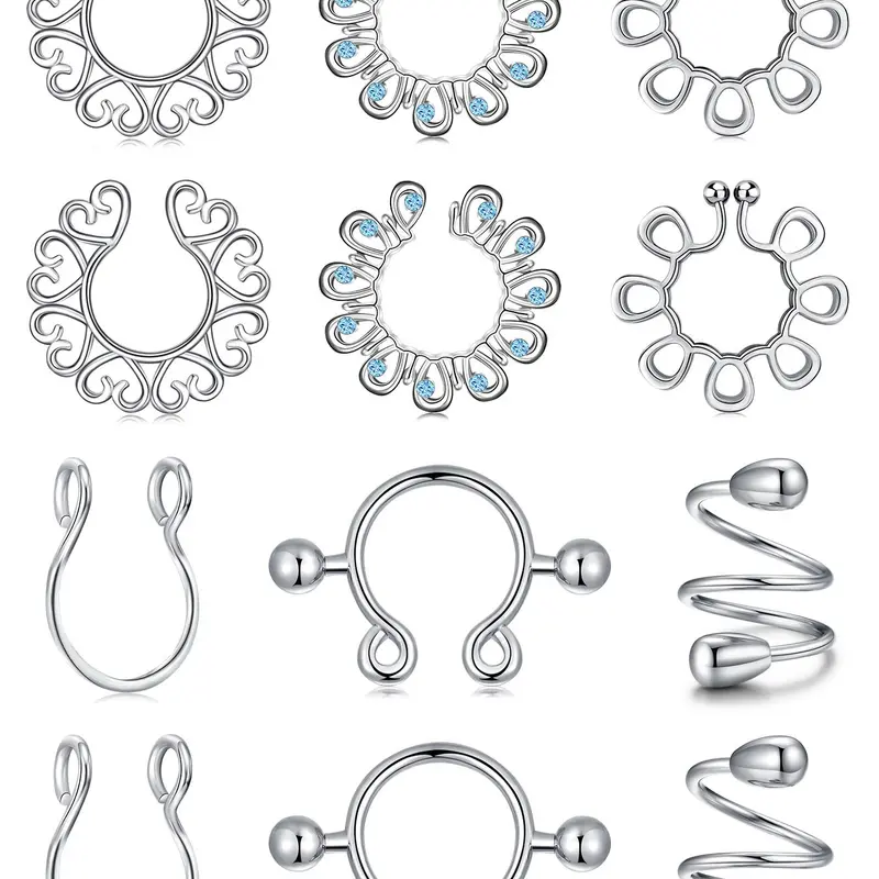 Fashionable Fake Nipple Ring, Stainless Steel Fake Nipple Non Piercing Jewelry for Women & Men, Trendy All-match & Exquisite Jewelry for Birthday Gift, Fashion Body Jewelry, Body Jewellery, Wearable Jewelry
