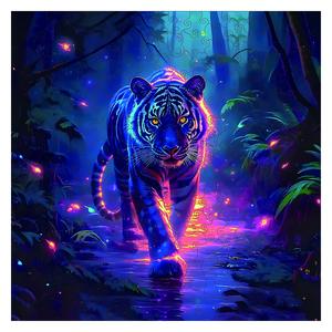 Adult Wooden Puzzle Tiger Pattern Unique Irregular Animal Shape, Perfect Holiday Gift for Friends Family Modern Art Home Decor, Crafts