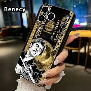 Maverick Pattern Straight Edge Phone Case for iPhone 17 15 16 14 Pro Max 13 12 11 XR XS Plus Air E Shockproof Drop Protection Rugged Durable Liquid Silicone Cover Cellphone Protective
