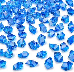 Navy Blue Fake Ice Rocks 150PCS Acrylic Gems Crystals Plastic Diamonds Centerpiece for Vase Fillers DIY Craft Wedding Party Table Scatter Aquarium Tank Cobalt Blue Decorations