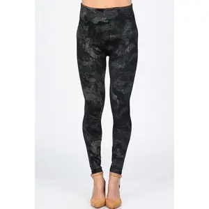B4292X High Waist Full Length Legging Distressed Camo