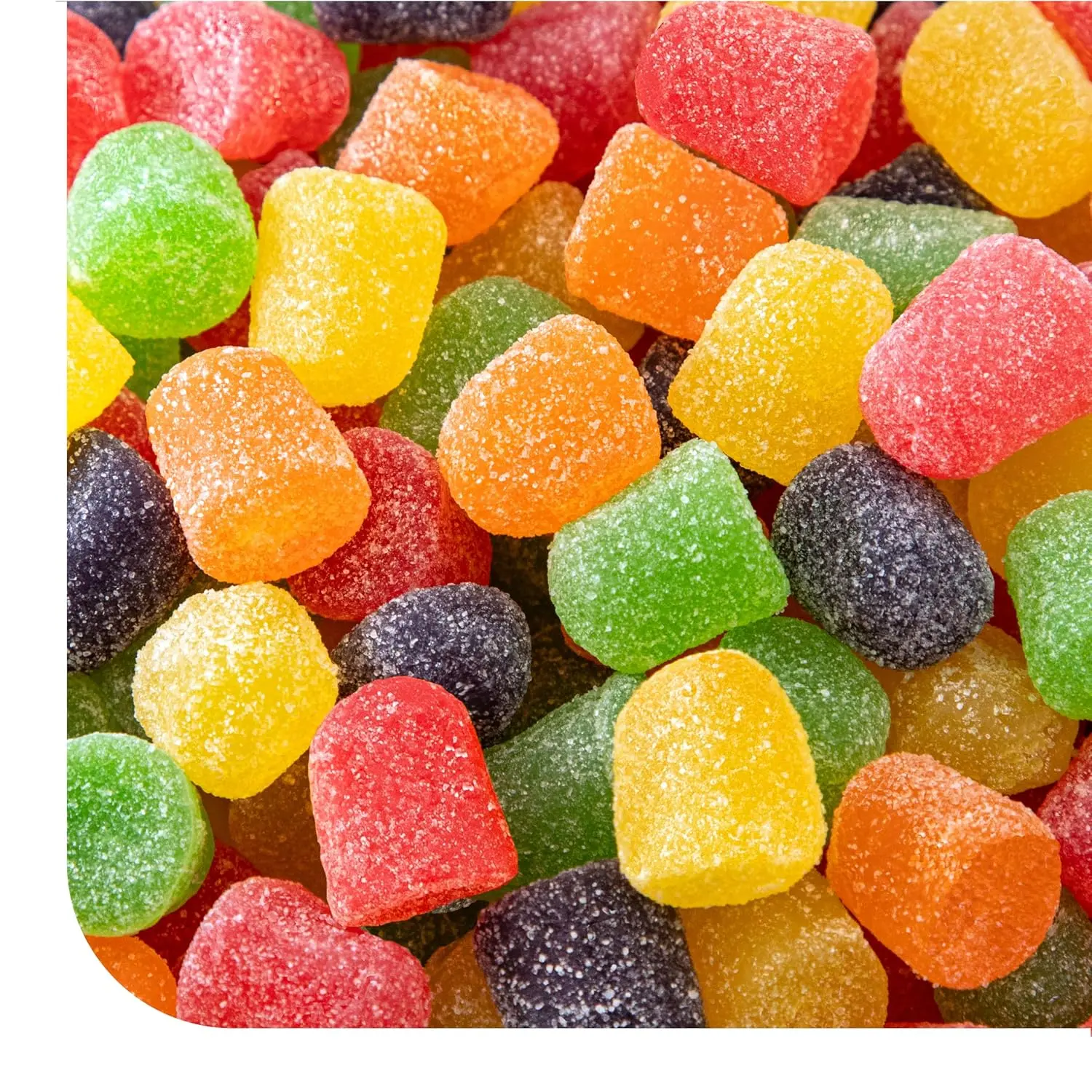 Gum Drops, Jelly Candy, Assorted Fruit Flavors - 2 Lb Pack | Grape, Lime, Orange, Pineapple, Strawberry, Chewy Candy