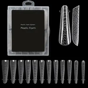 Salon-Grade Nail Forms for Almond Nail Art Designs, 12 Sizes Pack for Women