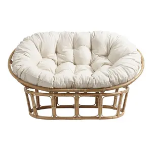 Ivory Double Papasan Chair Cushion, Comfort Chair Pads Thickened, Papasan Seat Cushion, 55 Inches Papasan Cushion