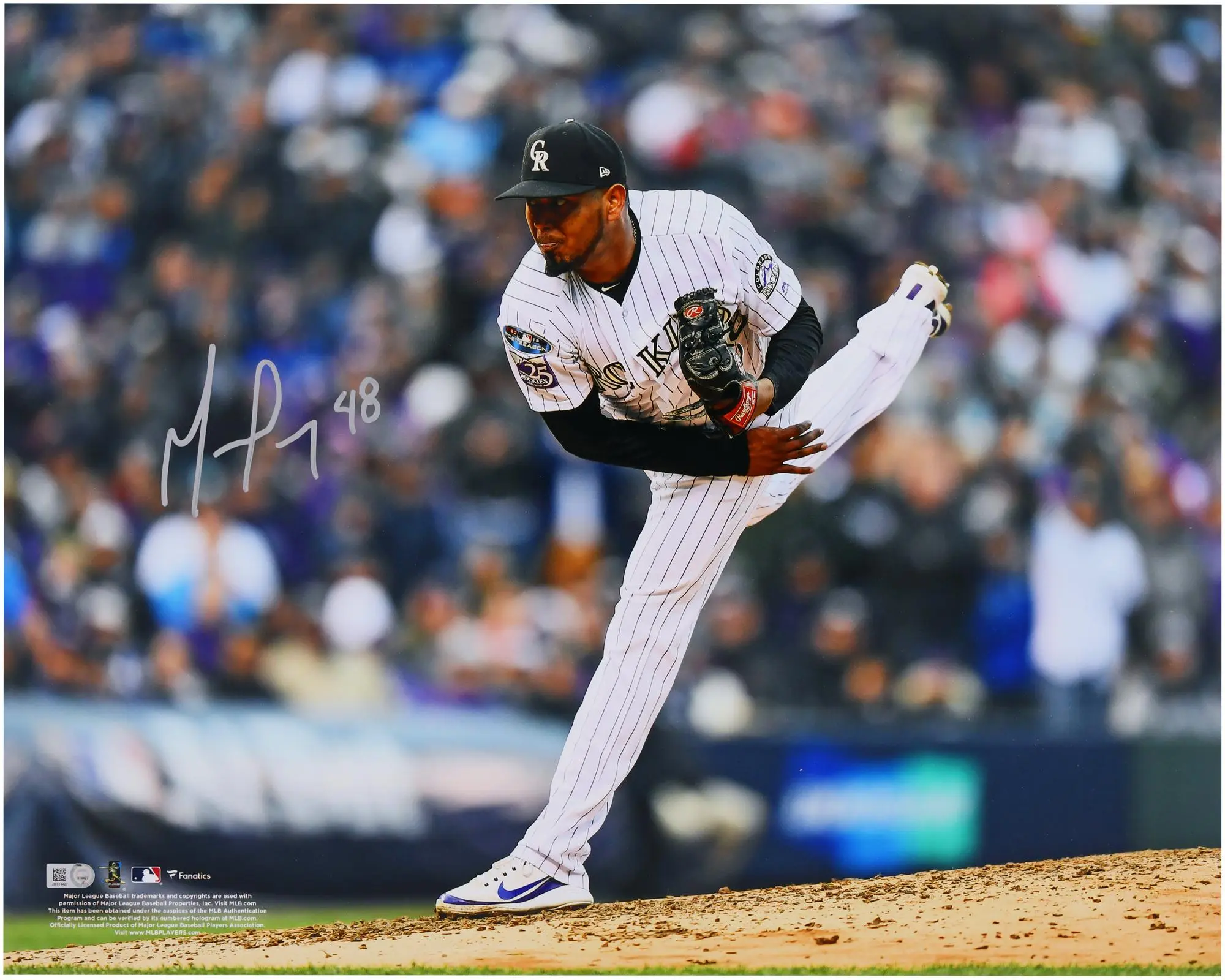 German Marquez Colorado Rockies Autographed 16" x 20" Pitching Photograph - Fanatics Authentic Certified