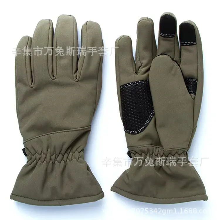 Shark Soft Shell Cloth Gloves Army Green