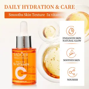SADOER  5X Vitamin C Face Serum, 5 in 1 Active VC+,Skincare for Brightening, Moisturizing, Pore Care – Hydration & Nourishing Facial Essence, Gift for Women (30ml)