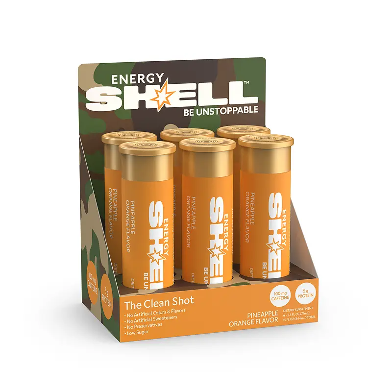 Energy Shell Pineapple Orange 6-pack Energy Shell Pineapple Orange 6-pack