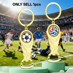 2026 Usa Mexico Canada World Cup Bottle Opener Keychain Charm, Fan Memorial Small Gift Metal Pendant, All Seasons Party Style