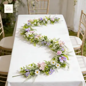 Artificial Peony Daisy Garland Spring Realistic Hanging Vines with Flowers for Garden Wedding Arch Home Decor