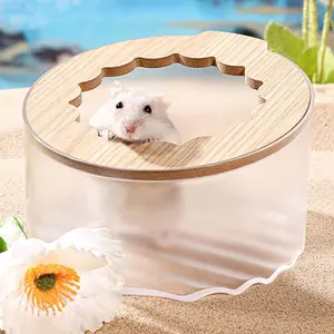 Hamster Sand Bath Box Small Animal Bathroom & Digging Room Easy to Clean for Dwarf & Syrian Hamster Gerbil