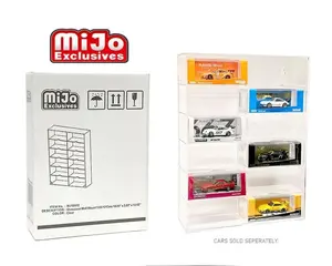 MiJo Exclusives MJ10012 1:64 Wall Mount Display Case | 12 Car Collector Display Clear