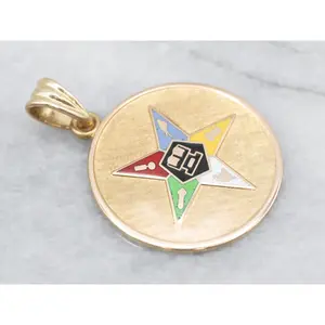 Order of the Eastern Star Enameled Pendant