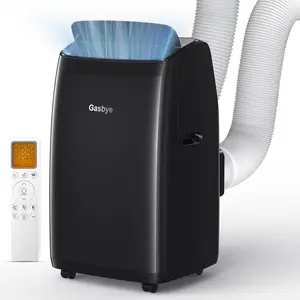Gasbye Dual Hose Portable Air Conditioner, [2026 Upgraded] Full DC Inverter Compressor, Energy-Saving 13.6 CEER, Low Noise (45dB), Cools Room up to 500 Sq.Ft., Backlit Remote Control, 14,000BTU