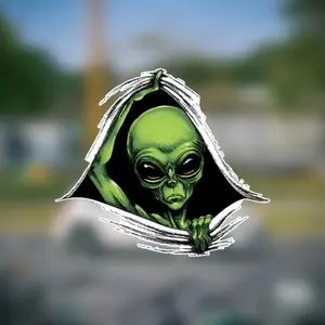 1PC  Fun Alien Hole Creative Car Sticker Vinyl Decals Is Waterproof and Easy To Stick and Durable  Suitable for Cars  Triangular Windows  Windscreens  Motorcycles  Trucks  SUVs  and Funny Decorative Stickers  The Best Gift for Halloween
