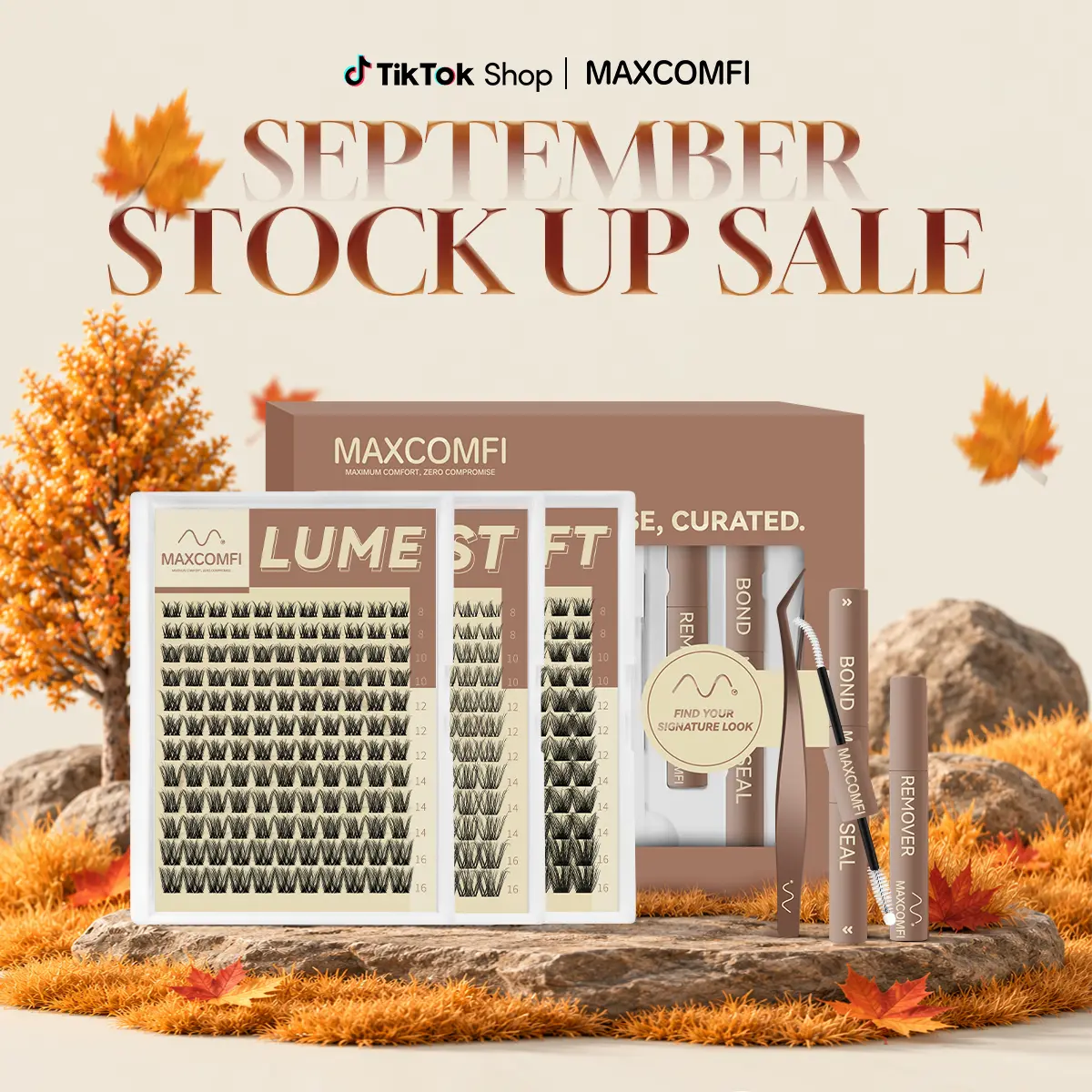 Maxcomfi DD Curl Cluster 2.0 Multi-Pack | Natural Layered Lash Clusters | 4 Styles in one link Natural / Medium / Volume Lashes Clusters Waterproof Cryproof  Longlasting Party Mother Gifts SummerVibes,sunscreen,back to school