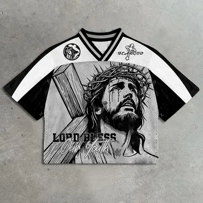 Football Jersey Supreme Jesus Tee Jesus Football Jersey TikTok Shop