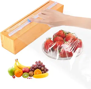 Plastic Wrap Dispenser with Cutter for Aluminum Foil, Cling Film & Wax Paper – Fits 12 in, 750 ft Rolls – Kitchen Storage Organizer