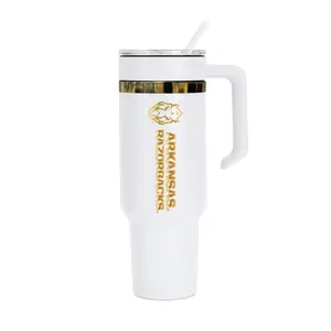 48oz Arkansas Gold Anodized White Tumbler