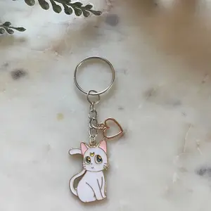 Sailor Moon Artemis Cat Key Ring Kawaii Manga Gift Idea | Sailor Moon Key Chain Charms