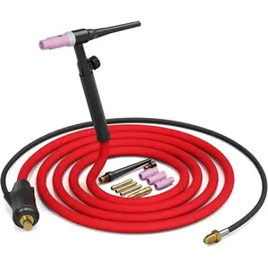 WP-17FV Argon TIG Welding  2.0, 13FT Red Air Hose and 35-50mm Connector, Lift Tig  150amp with 13FT  for  ARC200, MIG200, MIG250, ARC205 Pro and MIG205 Pro
