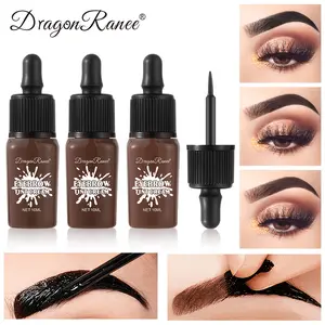 Waterproof tint eyebrow gel, 3-piece set of long-lasting liquid brow tint, smudge-proof brow gel cream filler pen, ultra-fine brush for full brows and mascara, women's eye makeup gift -01
