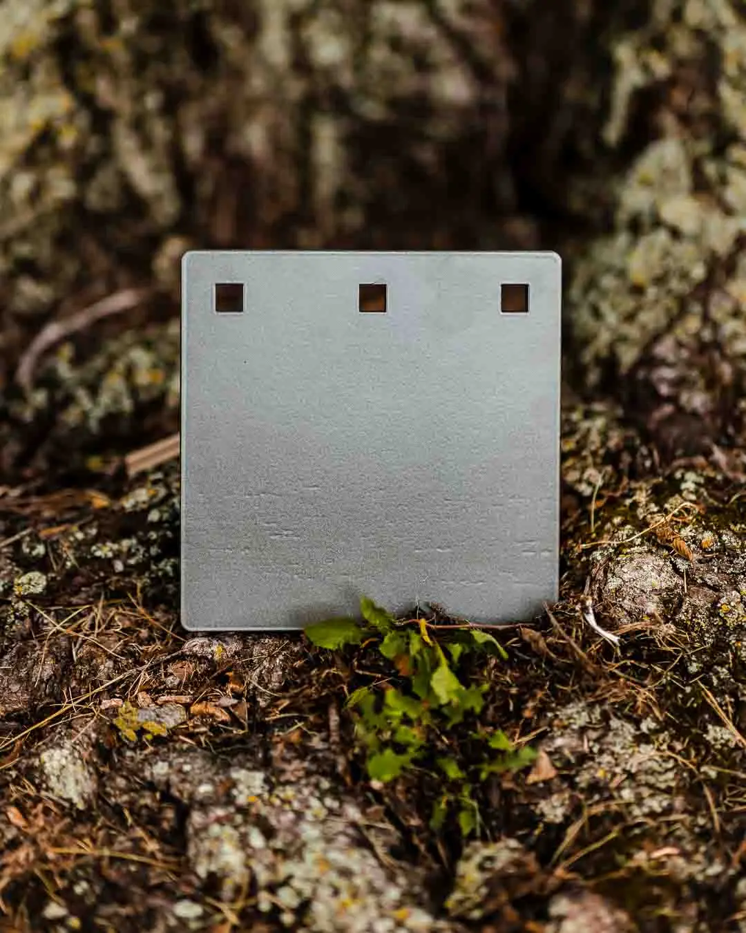 8″ Multi-use Square Outdoor AR500 Steel Gong Target - 3 Holes
