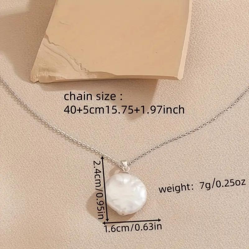 1pc S925 Sterling Silver Baroque Freshwater Pearl Pendant, French & Court Style Irregular Natural Pearl Charm Jewelry For Necklace Making,