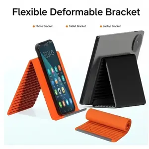 Buyuhui Foldable Silicone Phone Holder Bendable Freely into Any Shape Multi-Angle Adjustable Stand for Mobile Phone