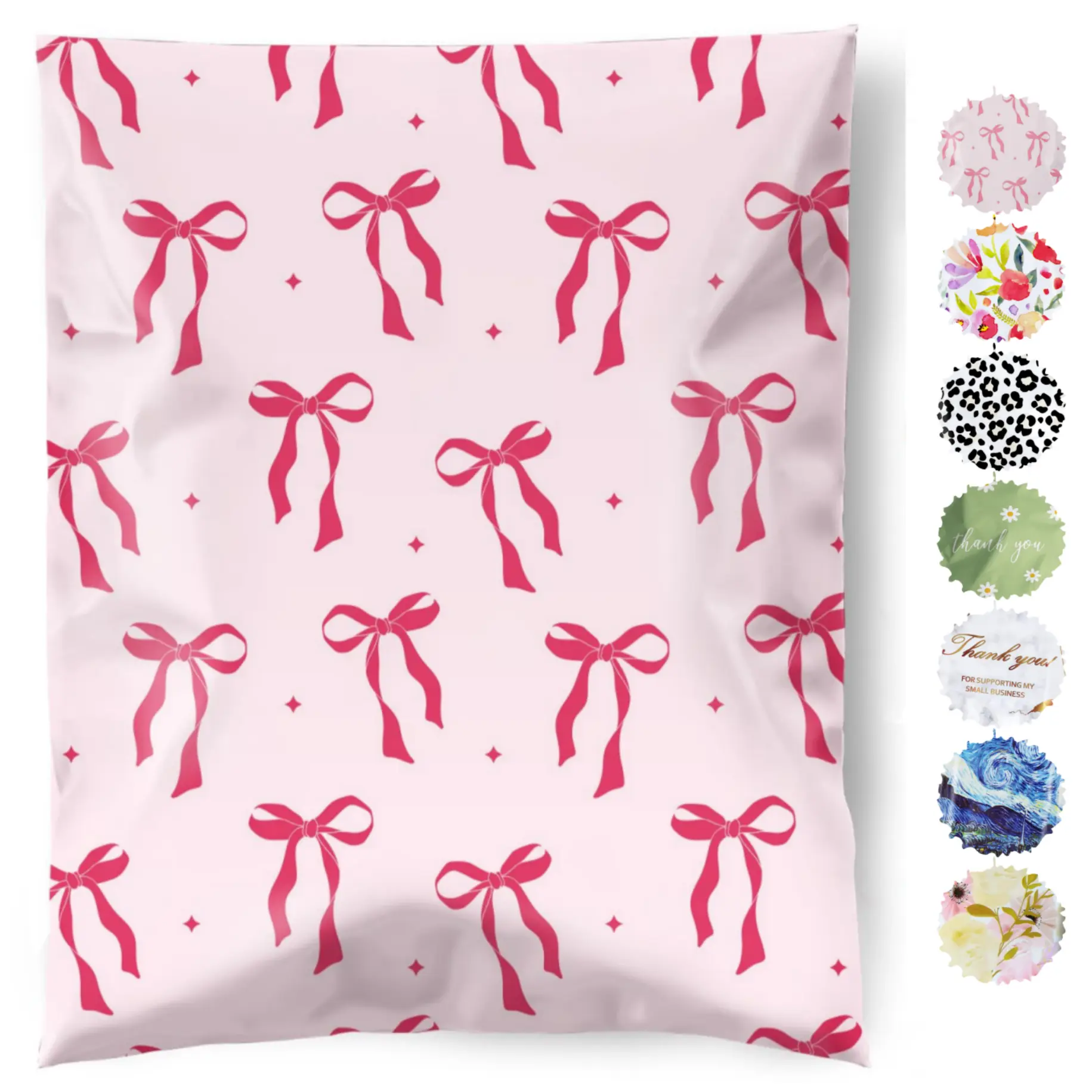 Designer Poly Mailers 35-Pack Variety Color (6x9, 10x13, 14.5x19) - Heavy-Duty Waterproof Self-Seal Shipping Bags for Small Businesses, Boutique Look Large Poly Mailers, Tear-Resistant Sealed Envelopes, Postal Supplies Accessories